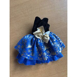Lucky Bunny Clone Barbie Party Dress Black, Gold, & Blue